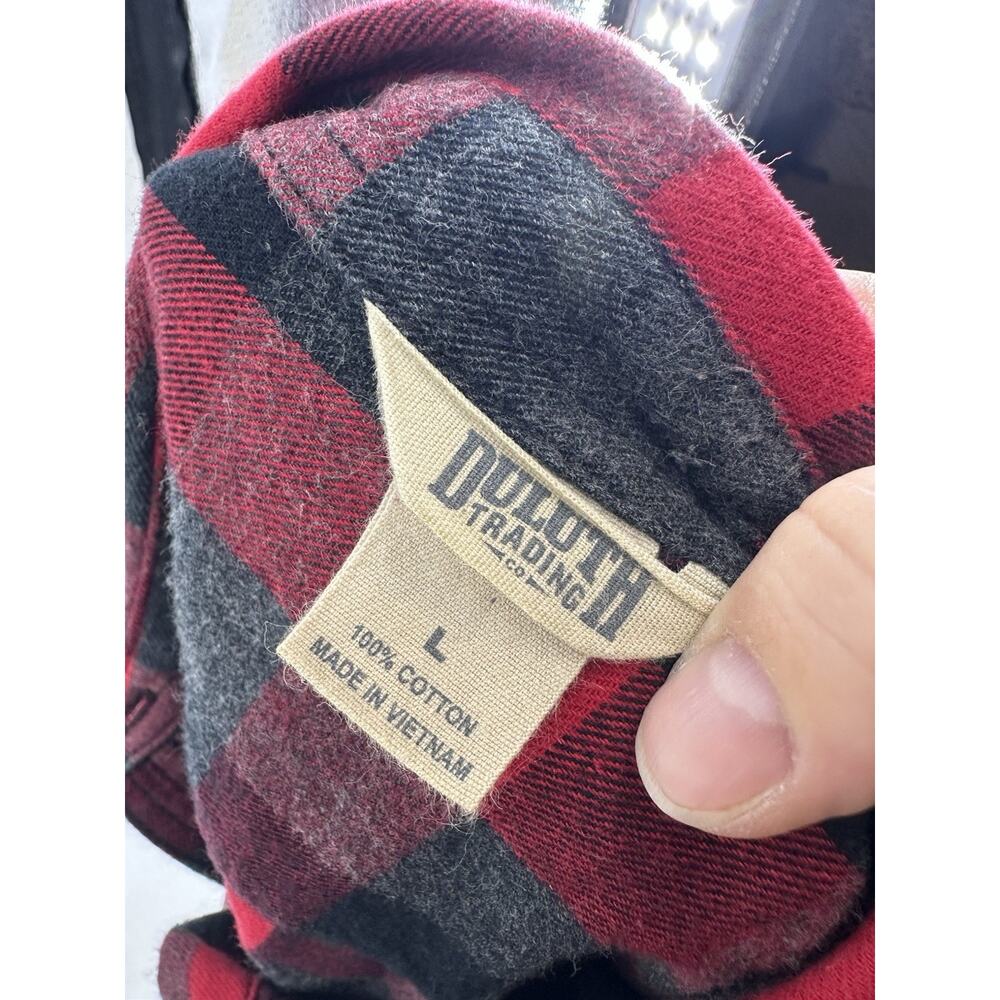 Duluth Trading Large Women's Free Swingin' Flannel Shirt Item 65505 Cotton 60-14 - Picture 4 of 7